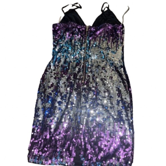 Fashion Nova Black and Purple Sequin Dress - Picture 5 of 5